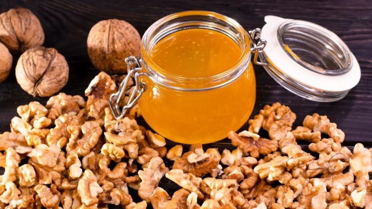мед з горіхами для відновлення потенції